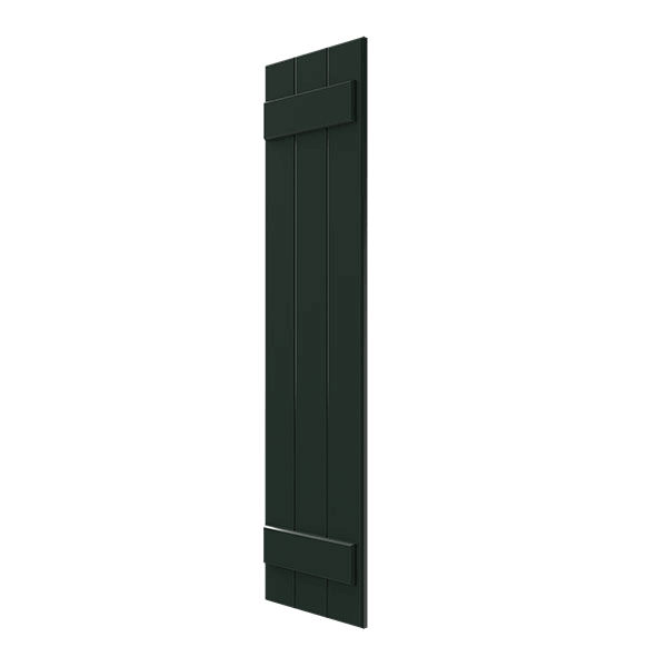 Chrome Composite Board-n-Batten Shutters (Per Pair) W682606