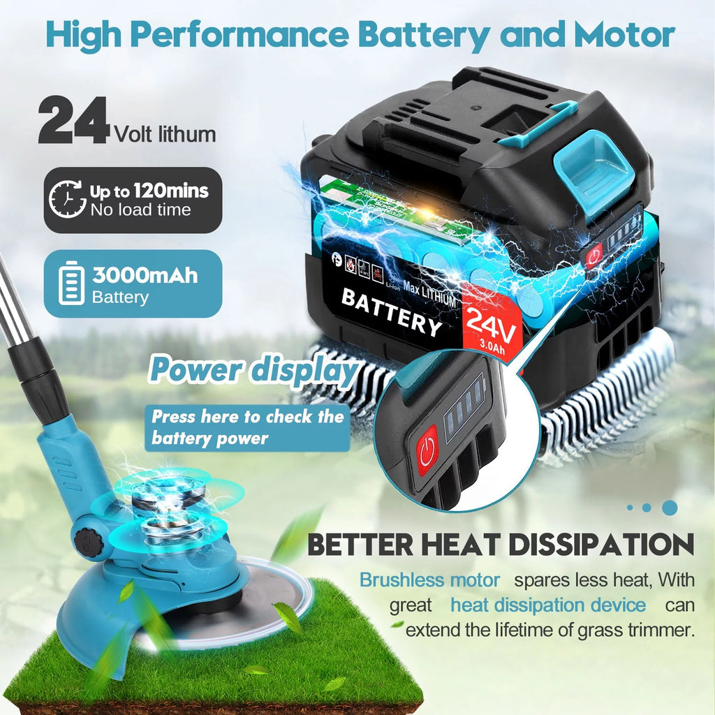 Cordless Electric String Trimmer & Edger 3 in 1 X289