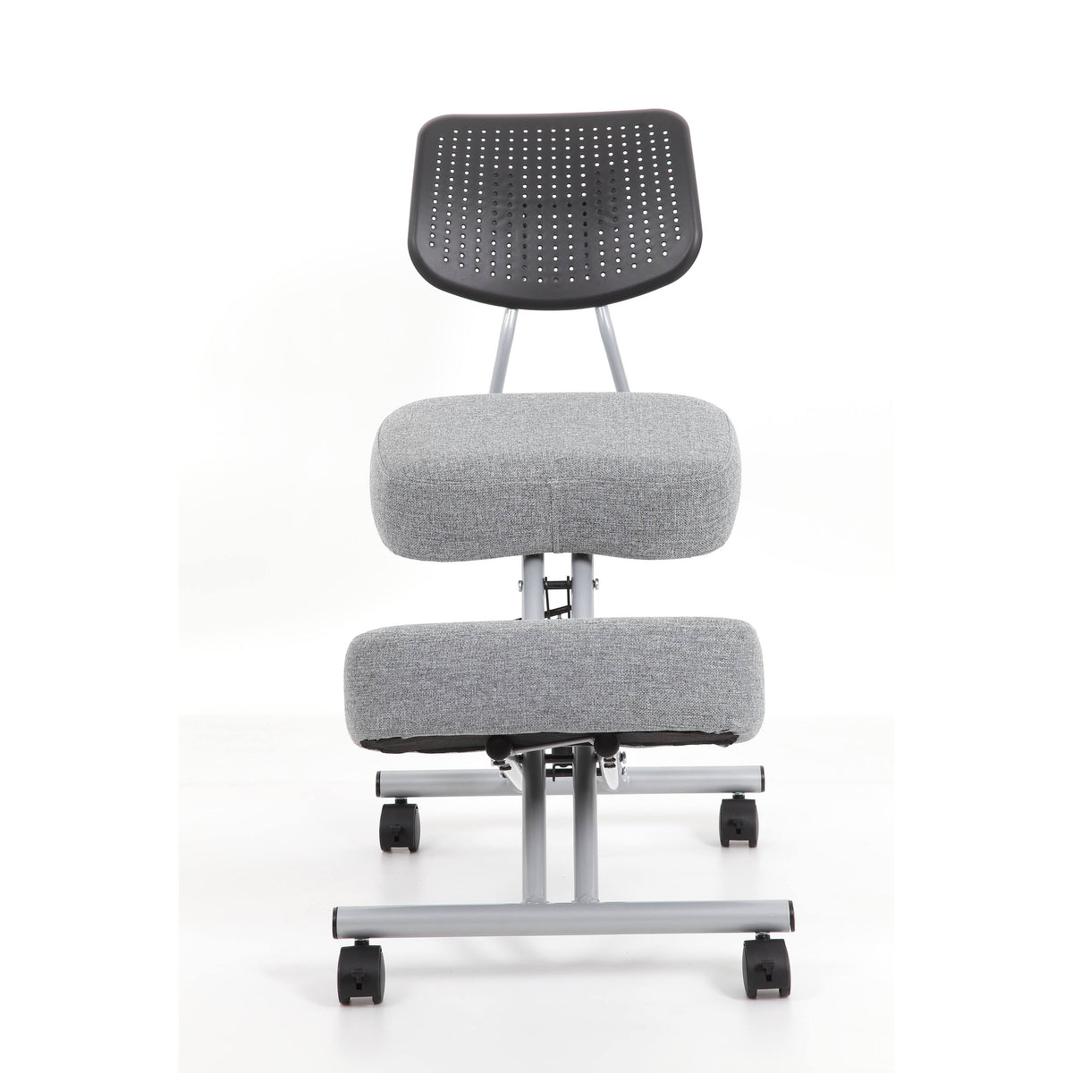 Black Height Adjustable Kneeling Chair with Back Support L9253