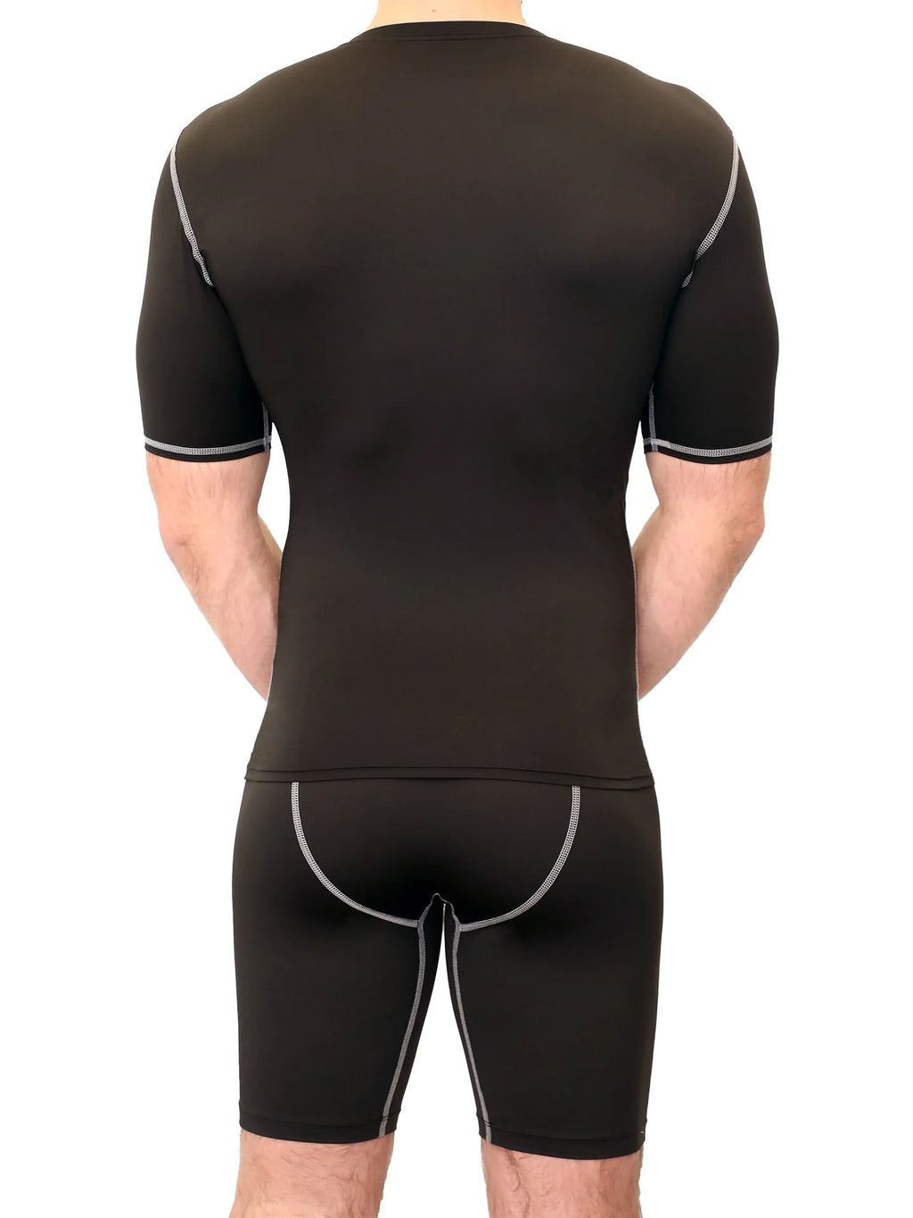 Black Compression Crewneck Tee O80912