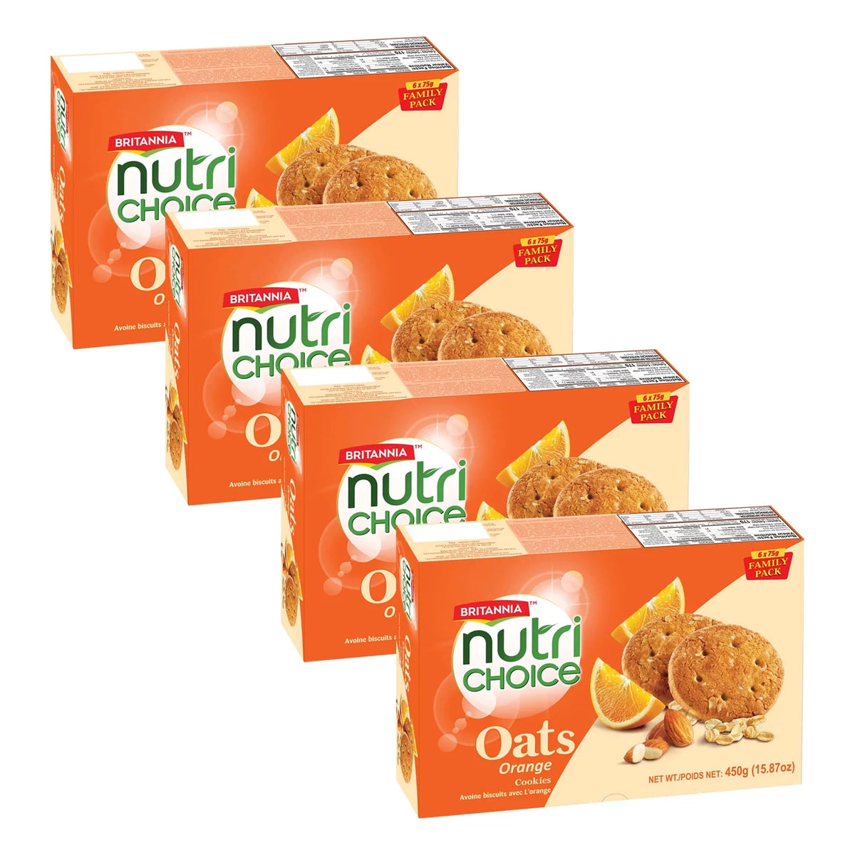Oats Orange Breakfast Snacks Pack of 4 I244