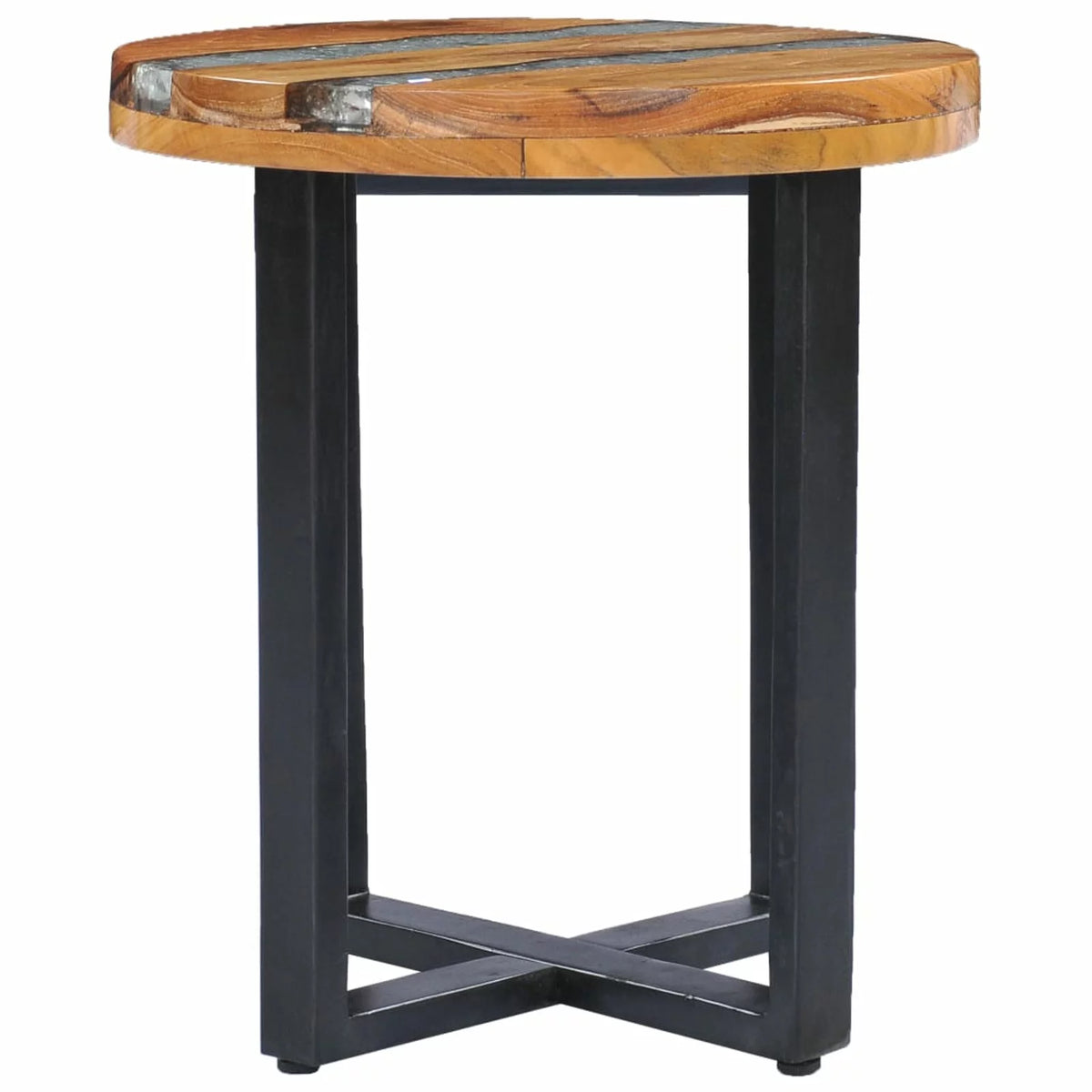 Teak Wood Polyresin Coffee Table 15.7 x 17.7 Inches I26059