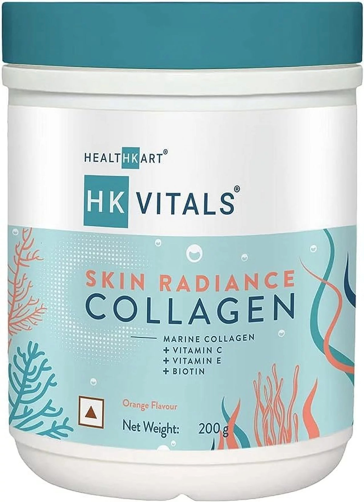 Collagen Supplement with Biotin Vitamin C E and Sodium Hyaluronate Orange 200 g L90008