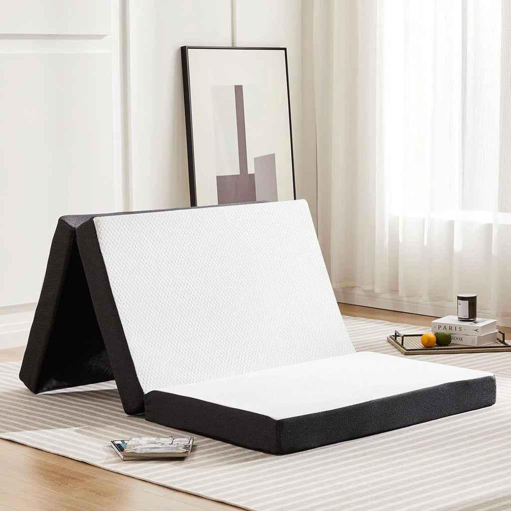 4 Inch Tri Folding Memory Foam Mattress F944