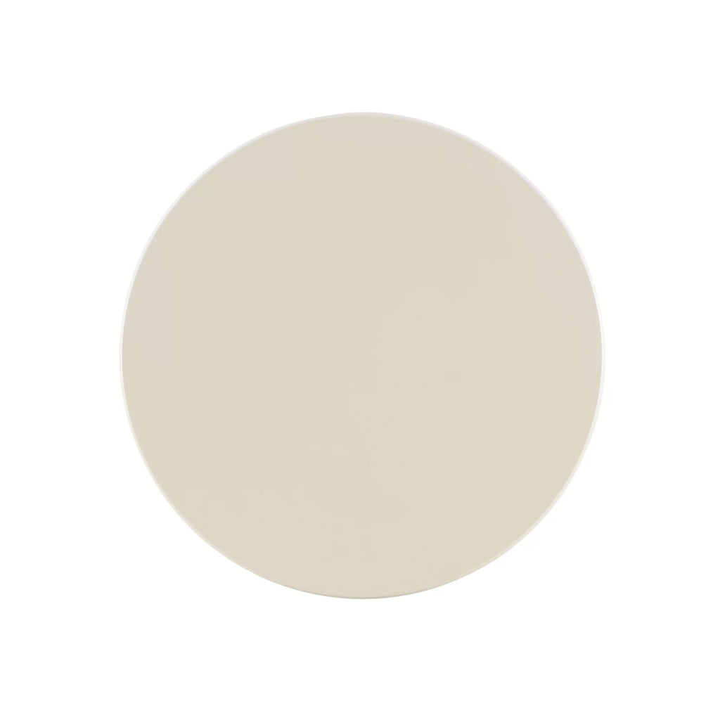 White Round Side Table with Shelf K79585