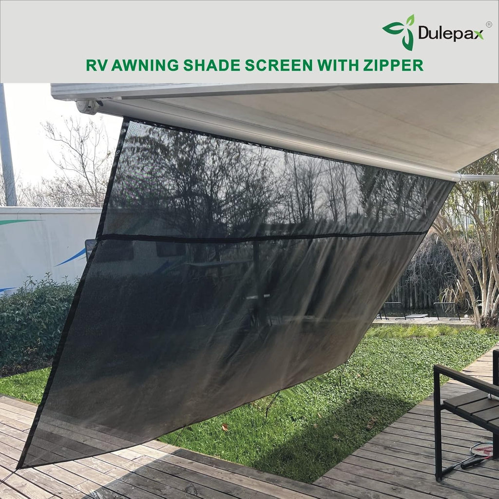 RV Awning Shade Screen with Zipper 9'X15'3'' G4108