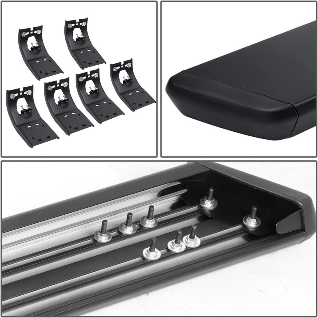 5.5 Inches Side Step Nerf Bar Running Boards Aluminum Black Powdercoated O1939