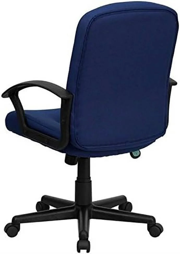 Navy Blue Fabric Office Chair with Arms W856