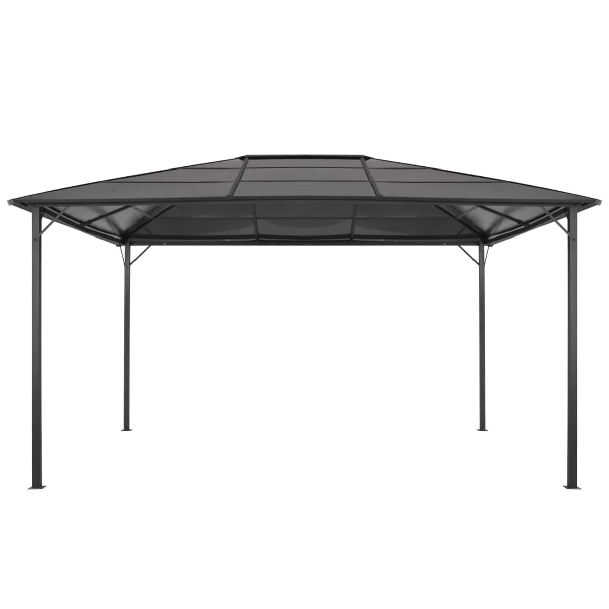 Black Outdoor Gazebo Canopy Tent 18.9ft x 9.5ft x 10.1ft S17654
