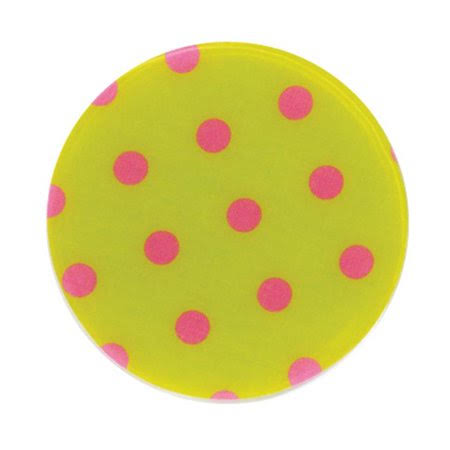 Green or Pink Dots Silicone Trivet - Pack of 3, Size: 8.25 D x 12.125 W x 0.125 H X229755