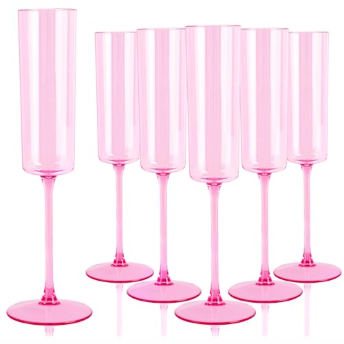 24 Pack 10 OZ Clear Plastic Wine Glasses with Stem S71602