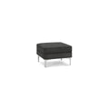 Graphite Gray Ottoman with Chrome Metal Legs Y880284