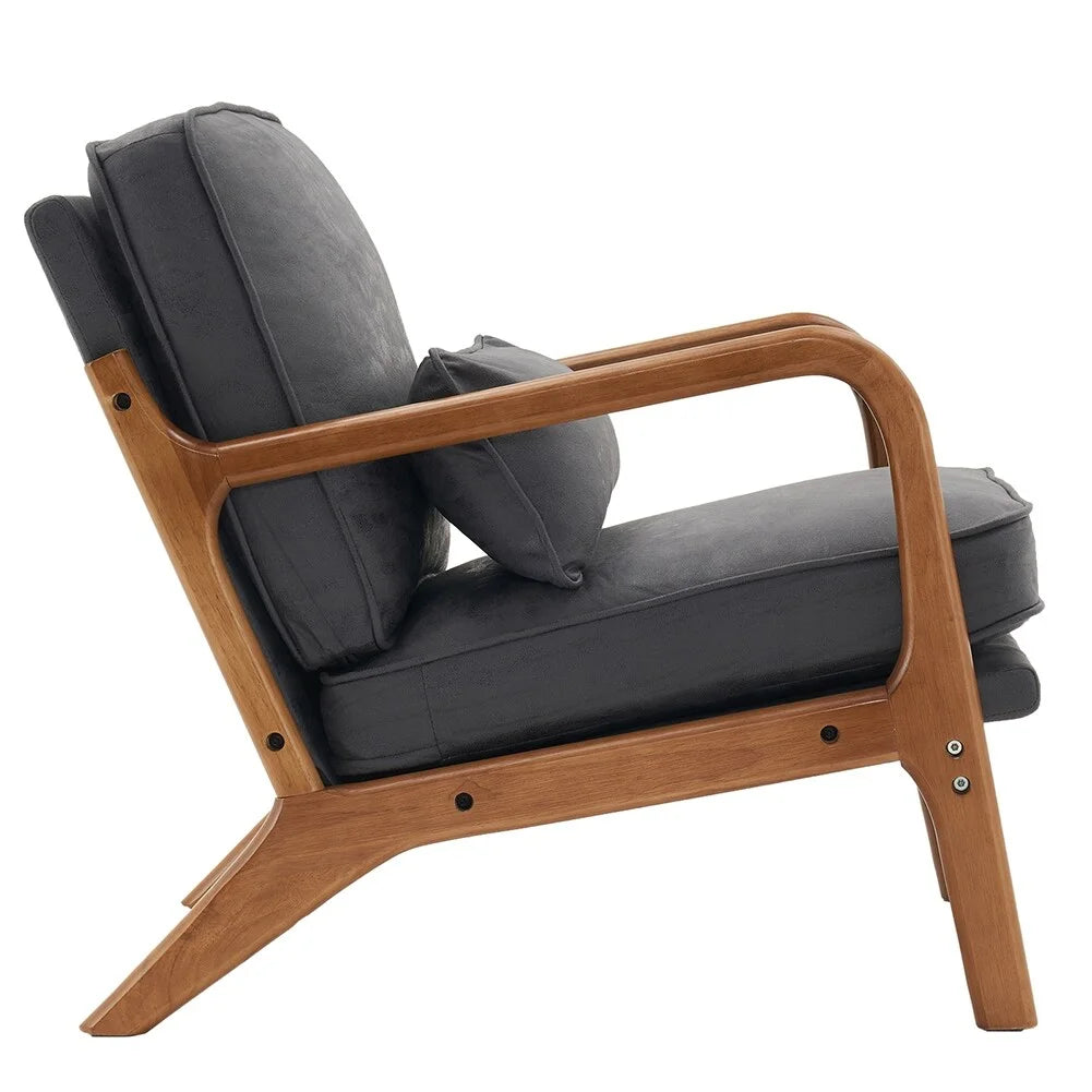 Dark Grey Upholstered Lounge Chair I134