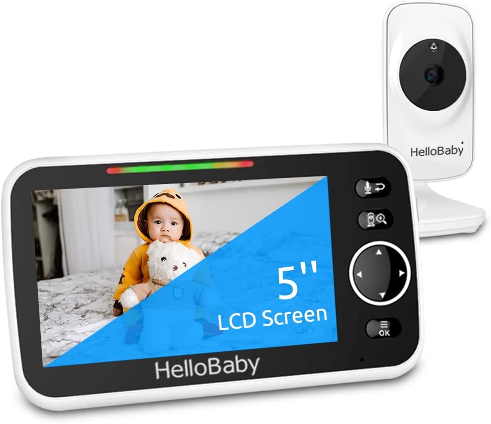 5 Inch Pan-Tilt-Zoom Video Baby Monitor with Camera and Audio A295672