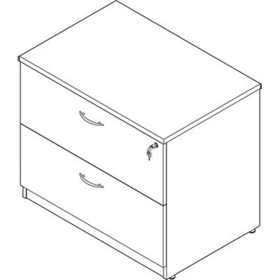2-Drawer Lockable Filing Cabinet, Espresso J459