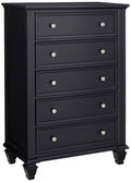 Black 5 Drawer Chest U7786