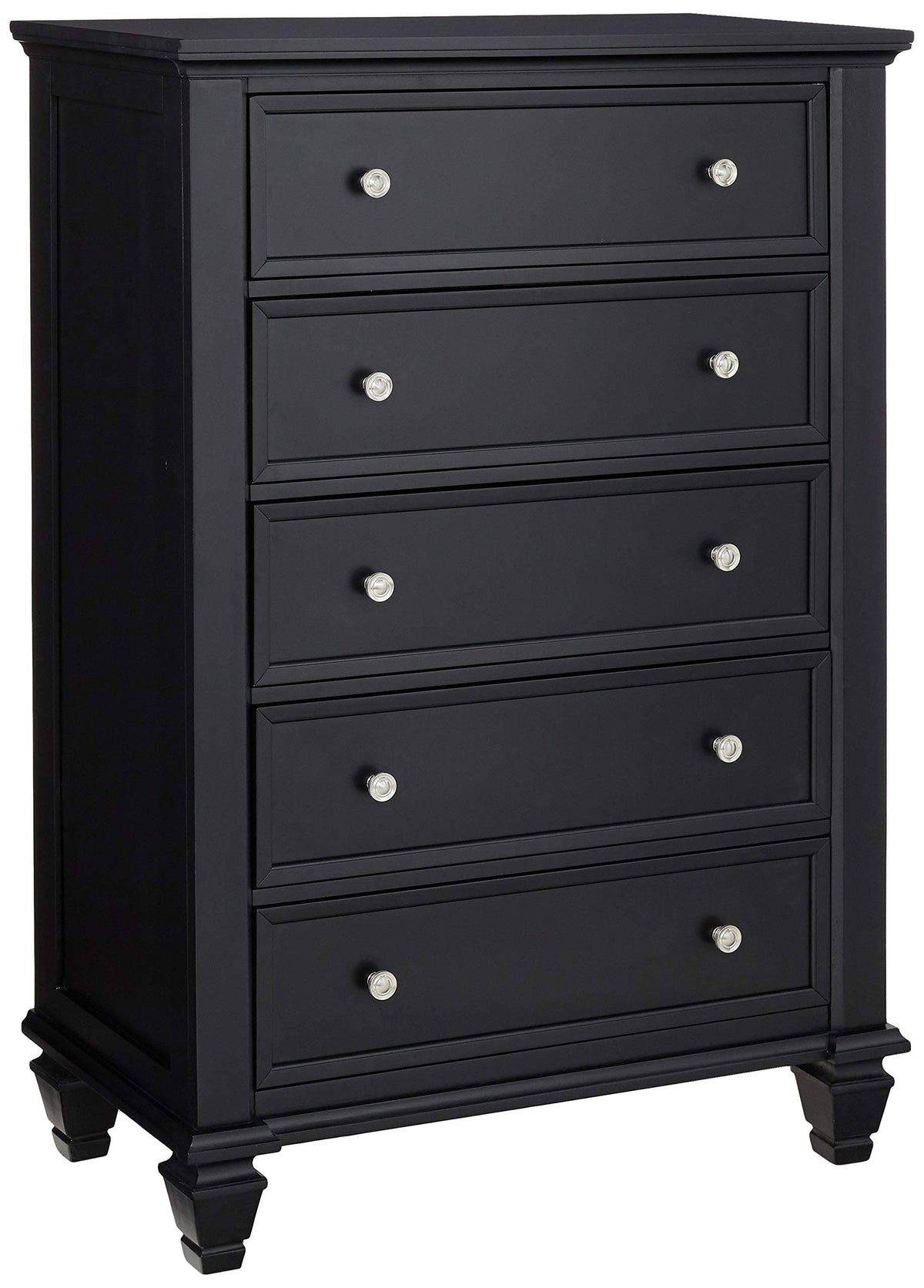 Black 5 Drawer Chest U7786