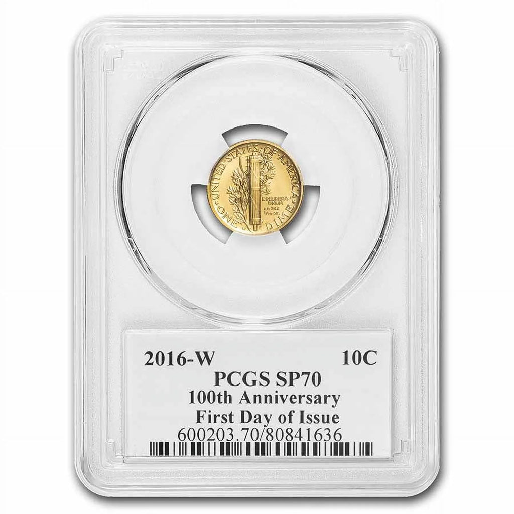 1/10 oz Gold Mercury Dime O811