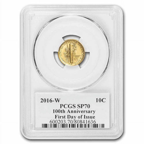 1/10 oz Gold Mercury Dime O811