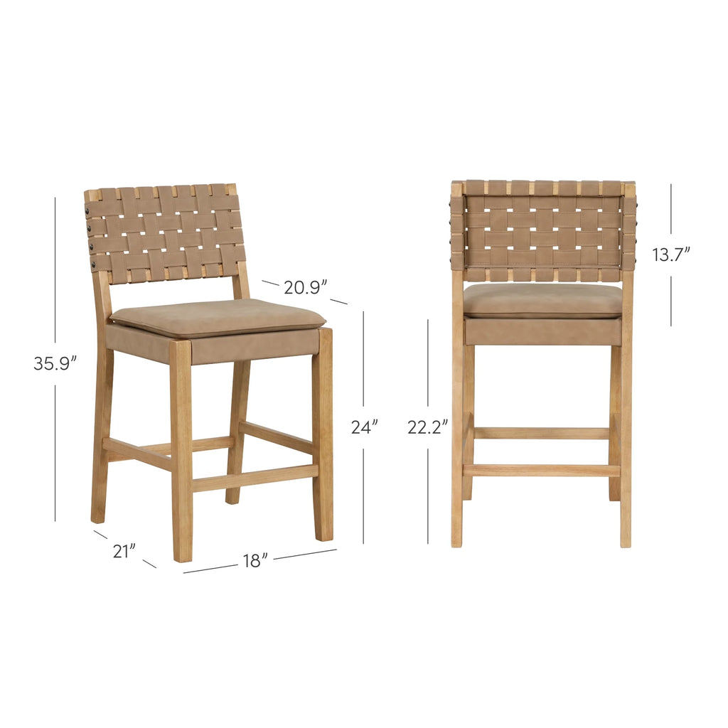 Mid-Century Modern Leather Bar Stool S702
