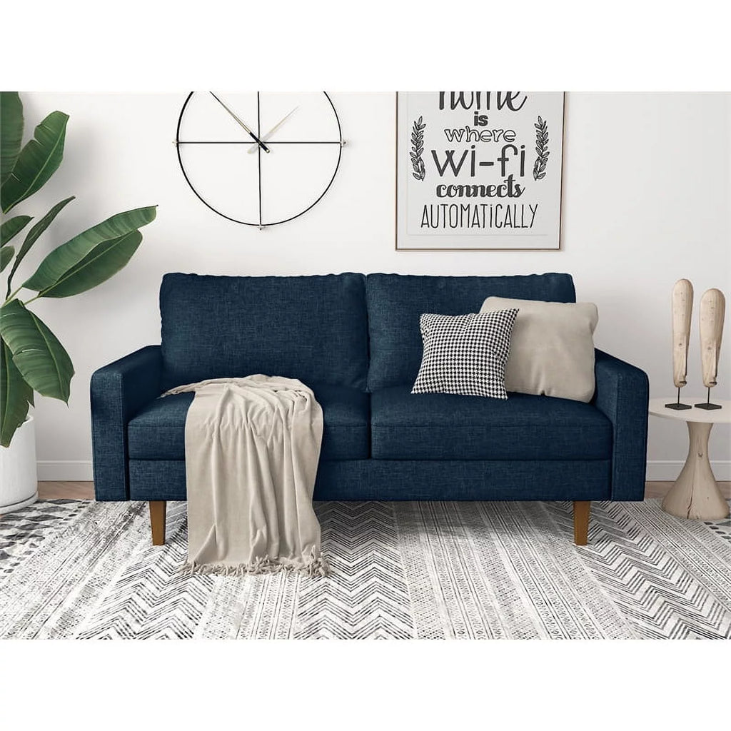 Linen Living Room Sofa in Dark Blue R174
