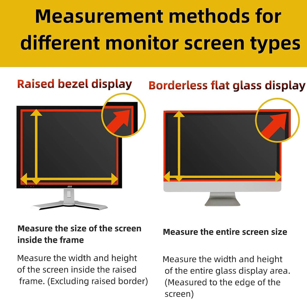24 Inch Computer Privacy Screen Filter for 16:9 Widescreen Monitor, Transparent Black Pack of 2 N5044