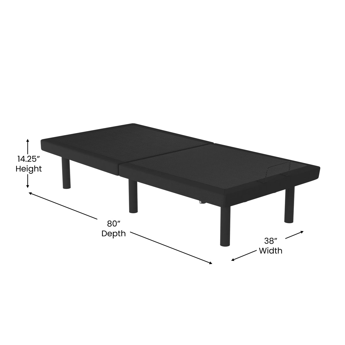 Black Twin XL Adjustable Bed Frame with Wireless Remote M919992
