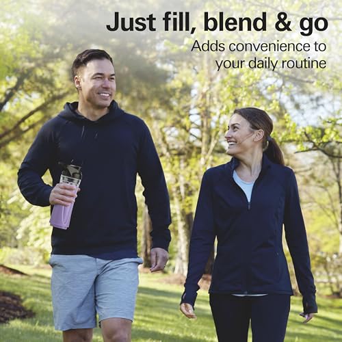 Portable Blender with 20 Oz Travel Jar, 600 Watt Motor and Stainless Steel Blades, Black Q25440