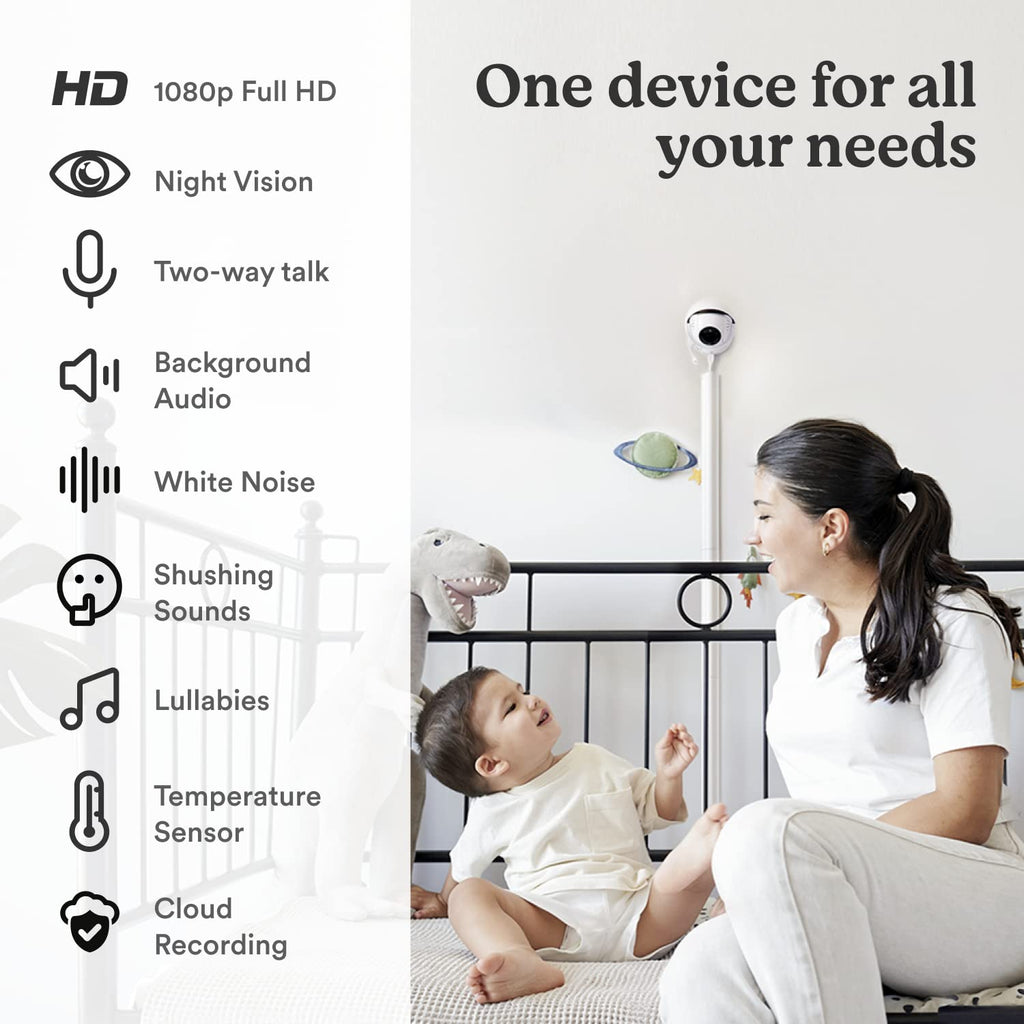 1080P Full HD WiFi Baby Monitor with Night Vision and Two Way Talk A484480