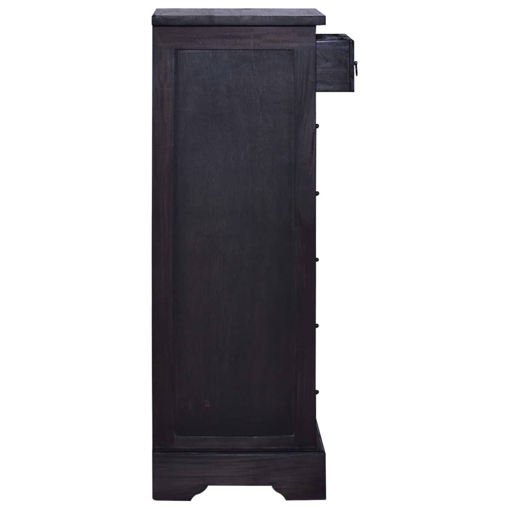 Black Solid Mahogany Wood Chest of Drawers I973999