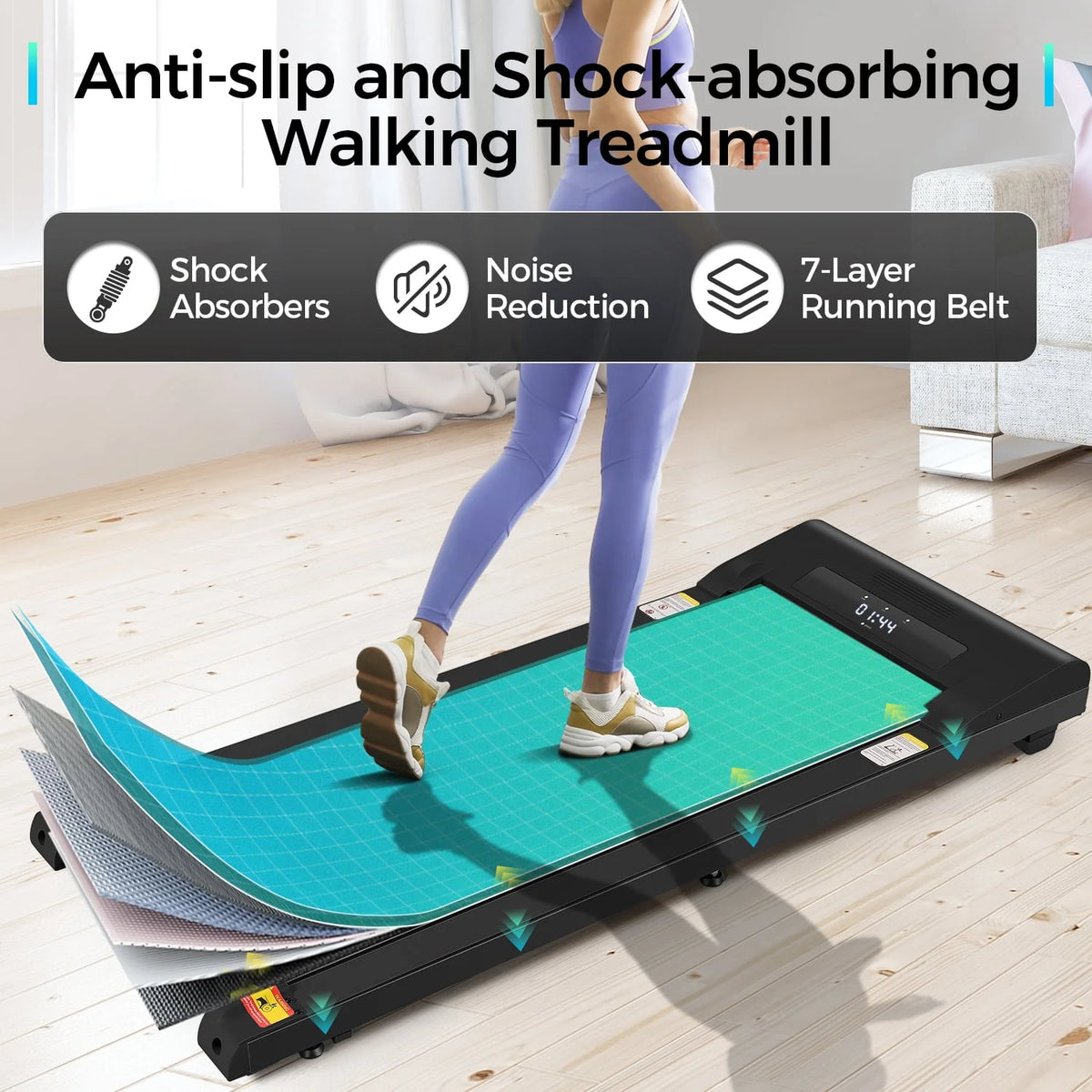 Walking Pad Treadmill 2.5HP Electric Jogging Running Machine I6009