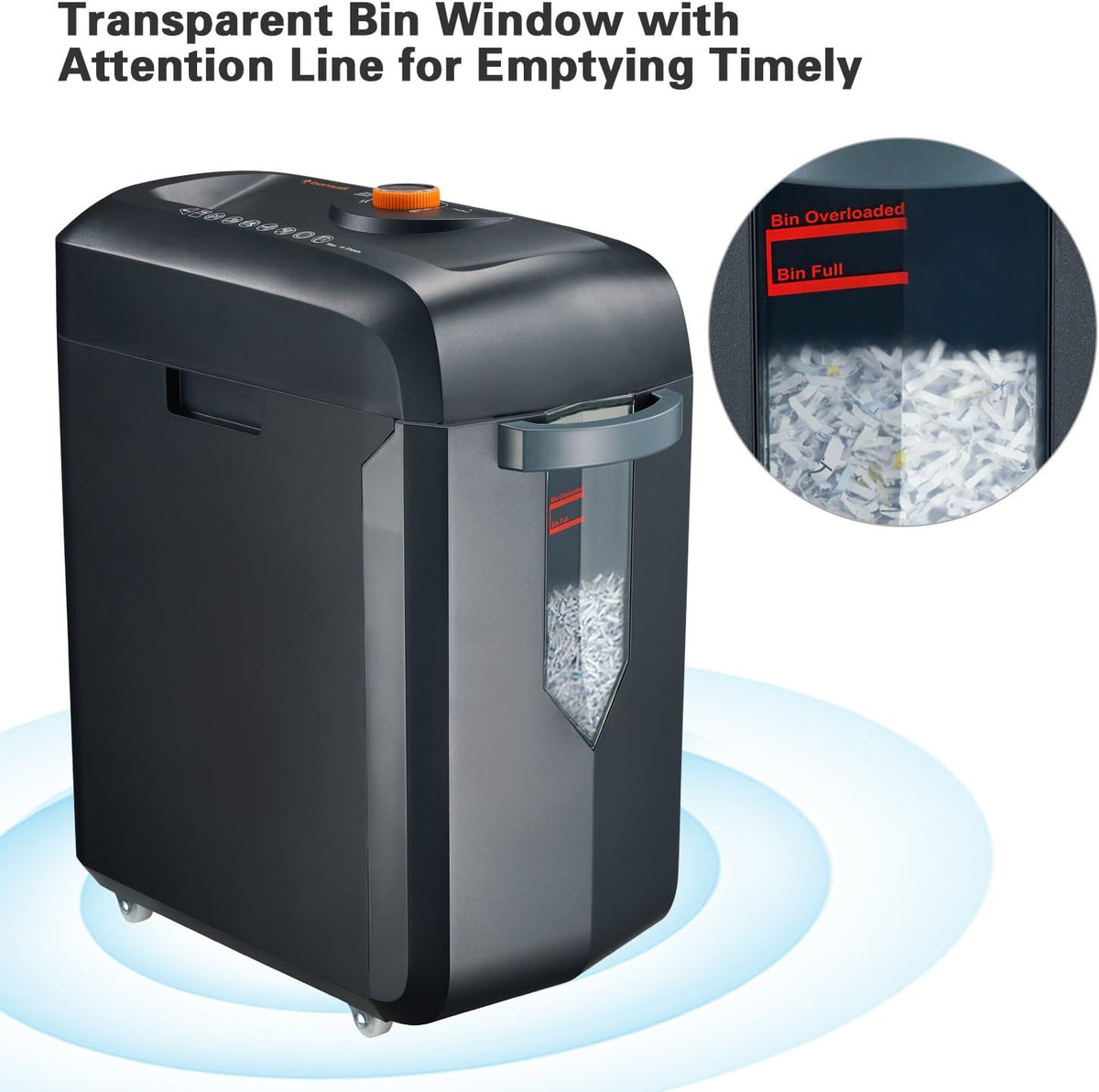 14-Sheet Cross-Cut Heavy Duty Paper and Credit Card Shredder with 5 Gallons Pullout Basket W46132