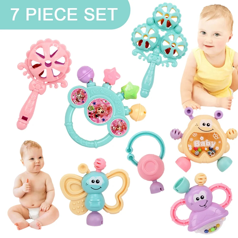7Pcs Baby Rattles Toy Set C98540