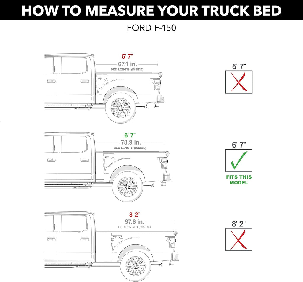 Black Hard Folding Truck Bed Tonneau Cover I9517