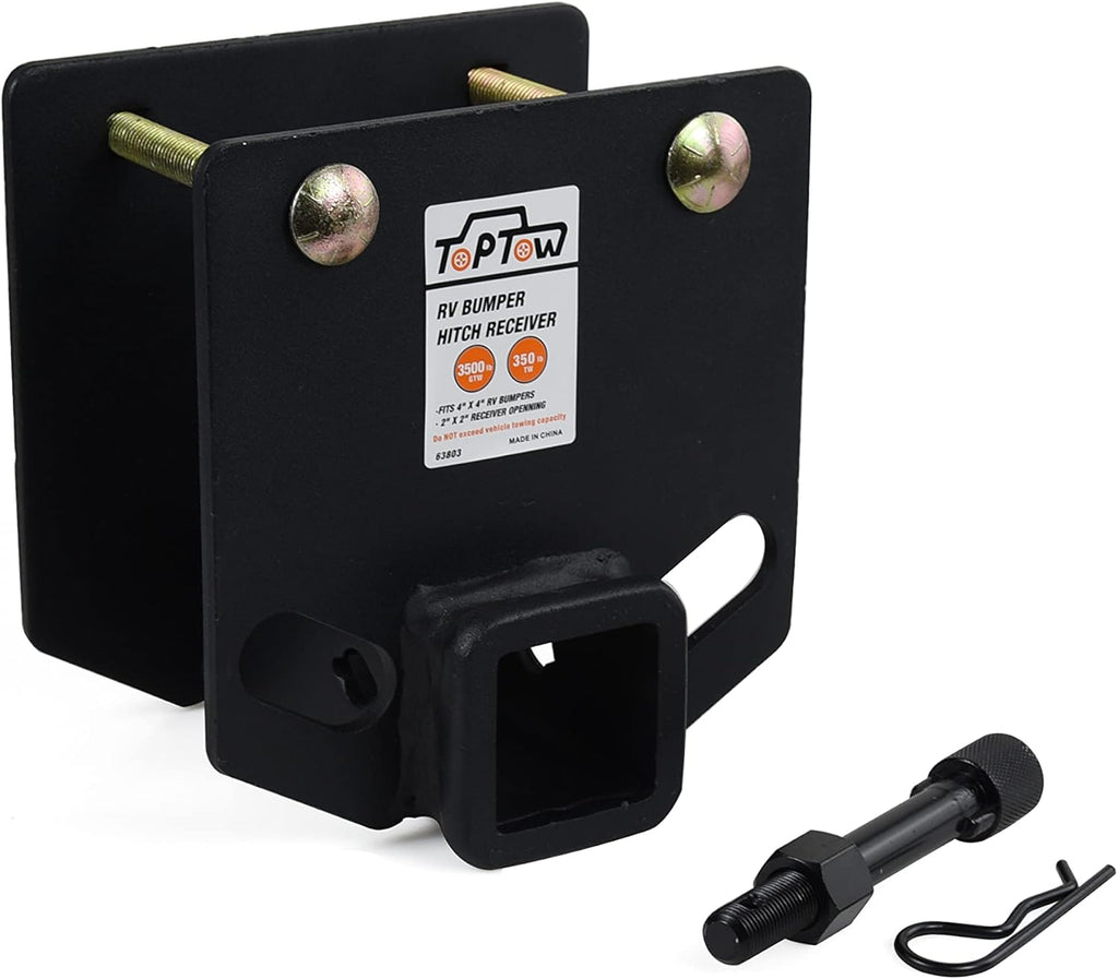2 inch RV Bumper Hitch Receiver Adapter, 3500 LBS, Pack of 2 P58669
