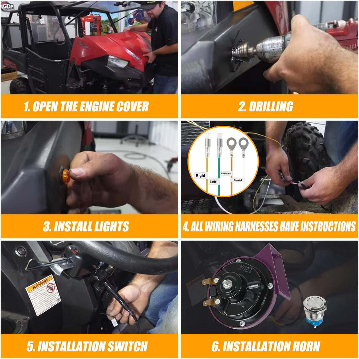 UTV Turn Signal Kit with Horn and LED Blinker C819
