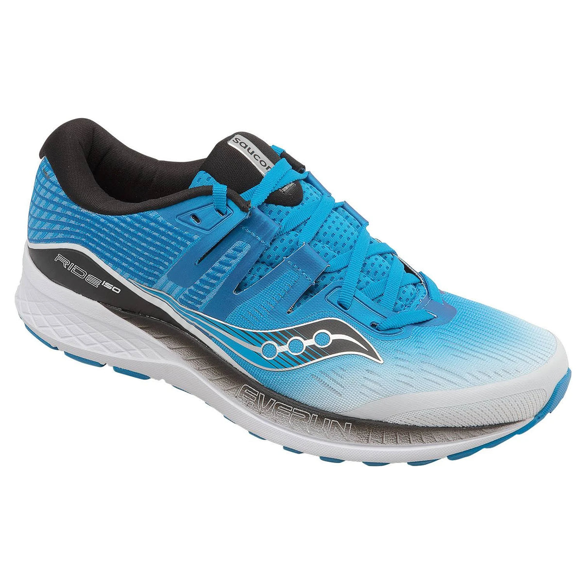 White-Black-Blue Wide Ride ISO Running Shoes U1359