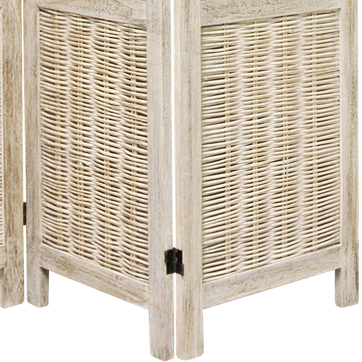 Burnt White 6-Panel Room Divider S737277