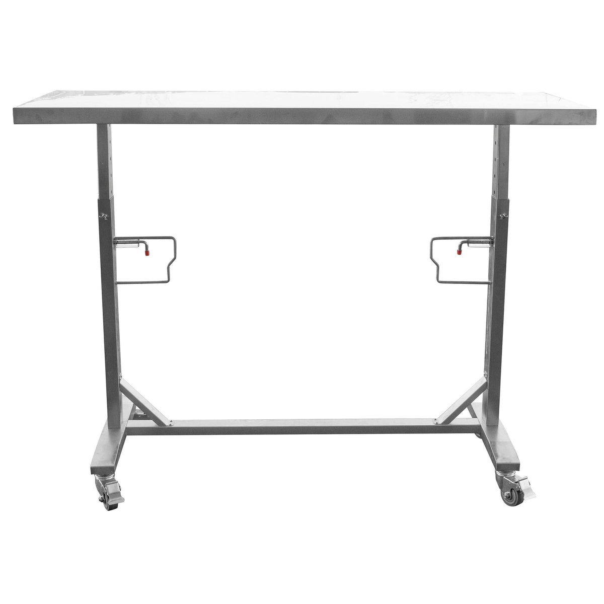 Stainless Steel Adjustable Height Work Table with Locking Casters M737708