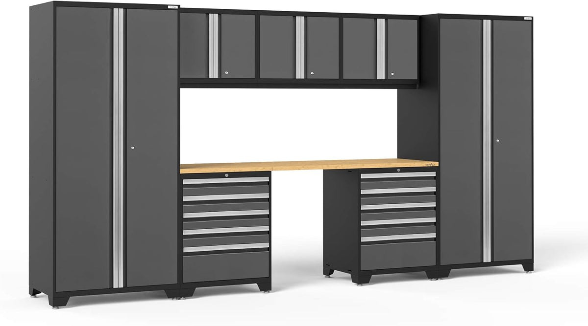 Red 8 Piece Garage Cabinets X4050