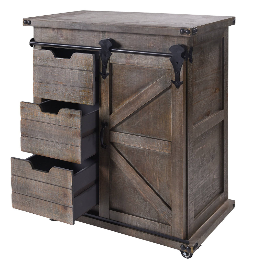 3-Drawer Driftwood Grey Side Cabinet A645950