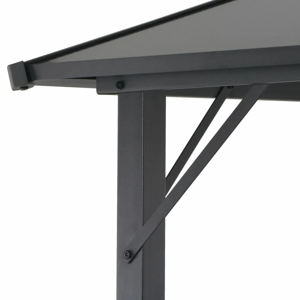 Black Outdoor Gazebo Canopy Tent 18.9ft x 9.5ft x 10.1ft S17654
