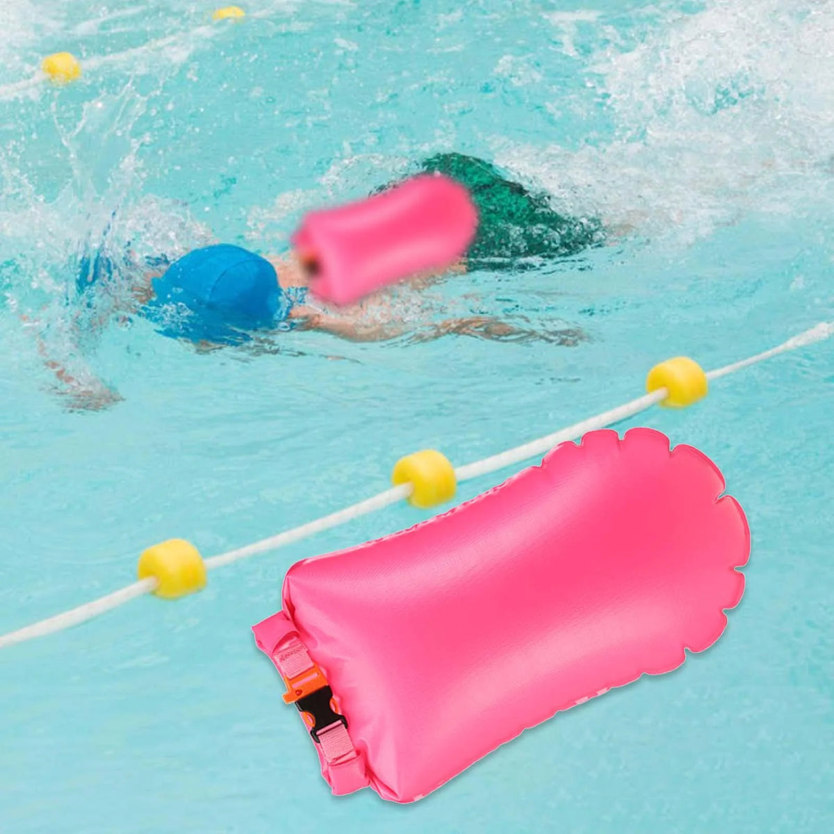 Rose Red Waterproof Floating Swim Buoy Bag 55cmx38cm P162619