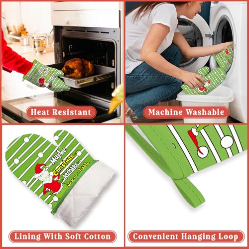 Christmas Oven Mitts Pot Holder 2Pcs H535