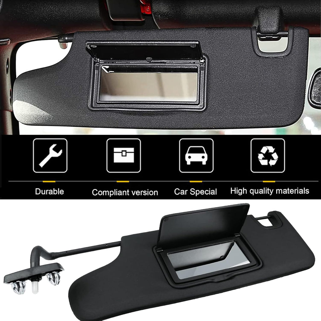Left Driver Side Sun Visor for Jeep Wrangler JK 2007-2018 Pack of 2 X564945