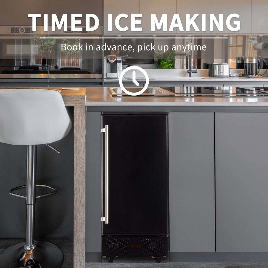 Commercial Ice Maker Machine 80lbs/24H Stainless Steel Black I200630