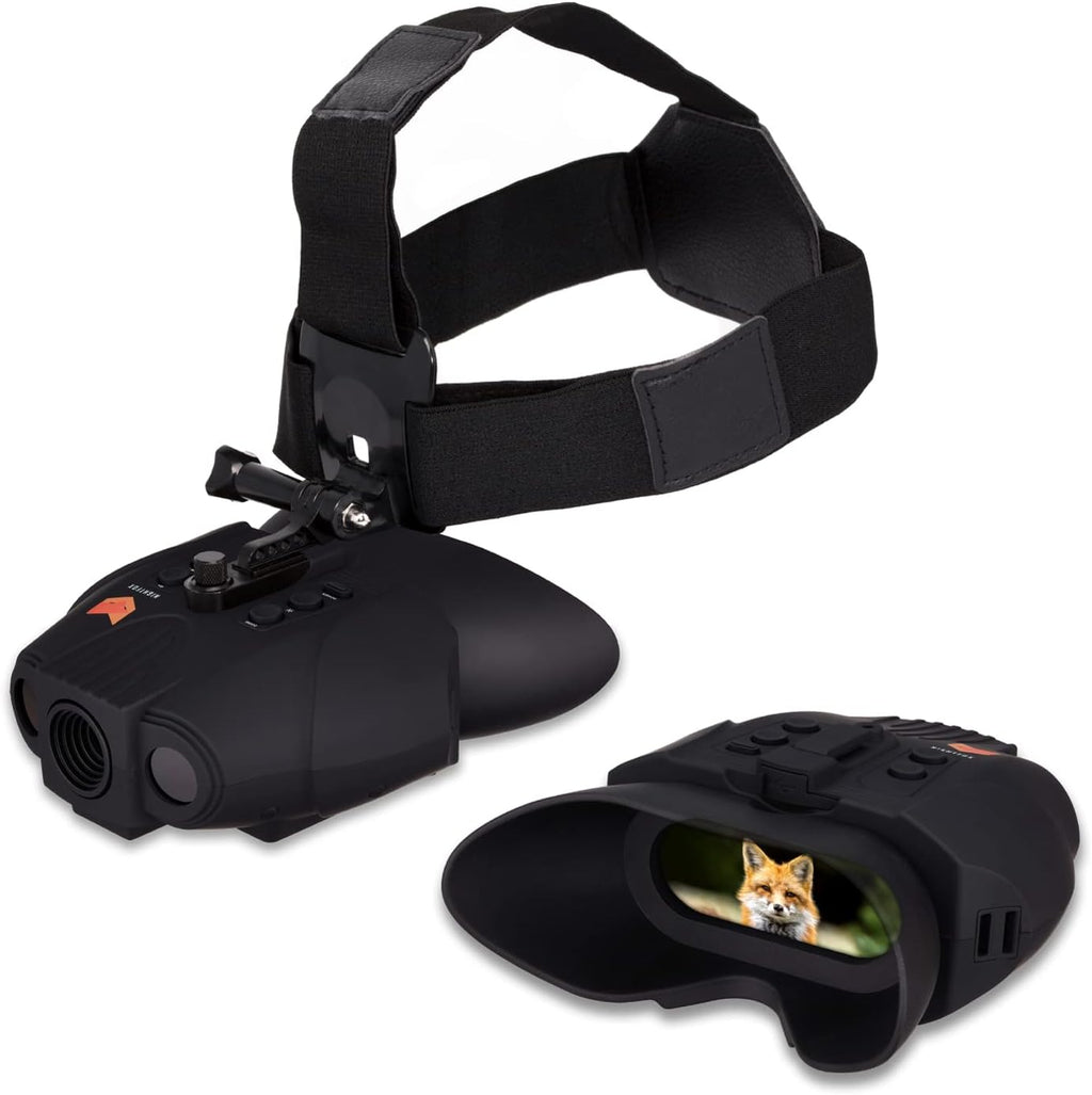 Night Vision Goggles Digital Infrared 1x Magnification 75yd Range Rechargeable Battery H443