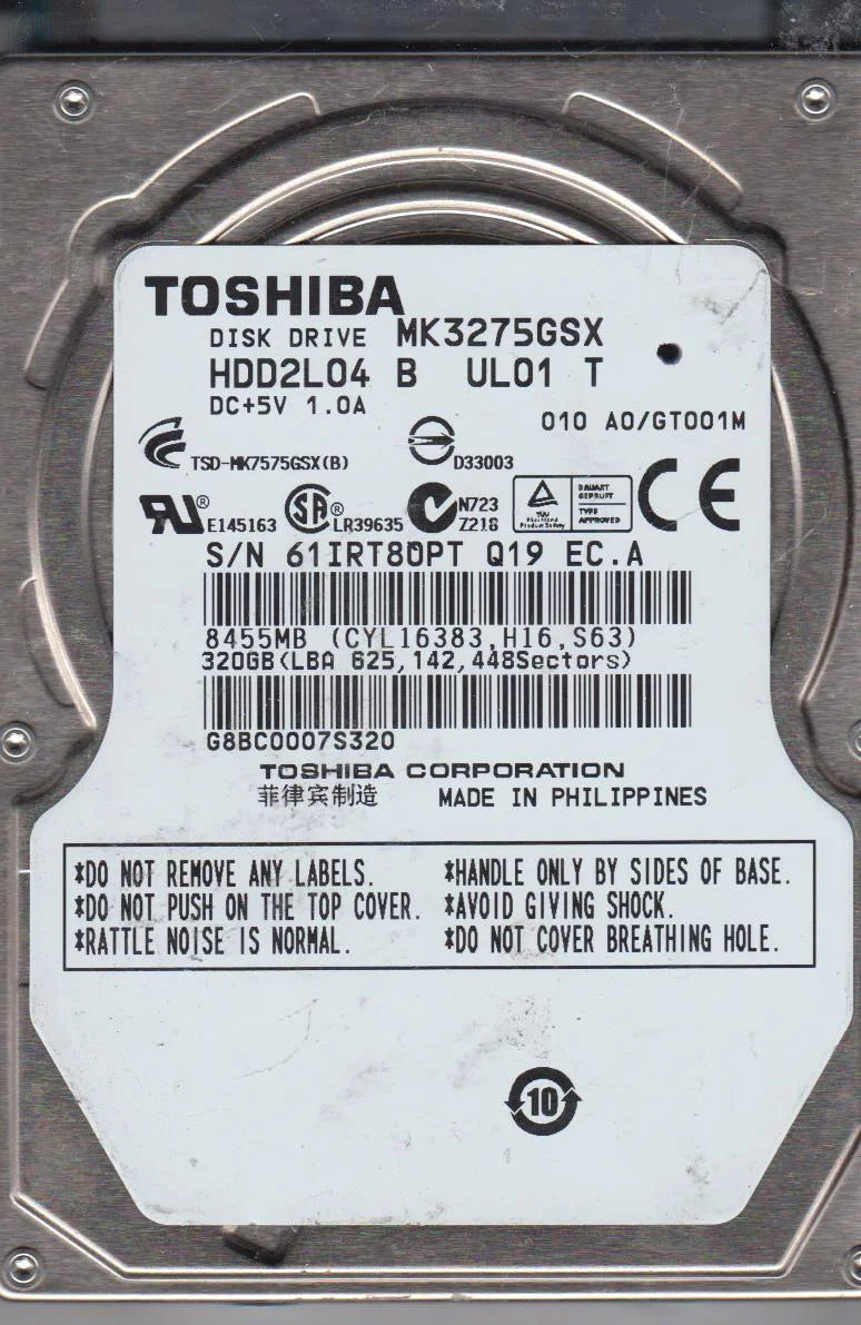 320GB SATA 2.5 Hard Drive F82806