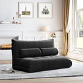 Adjustable Fabric Floor Couch Sofa Bed with Two Pillows B864
