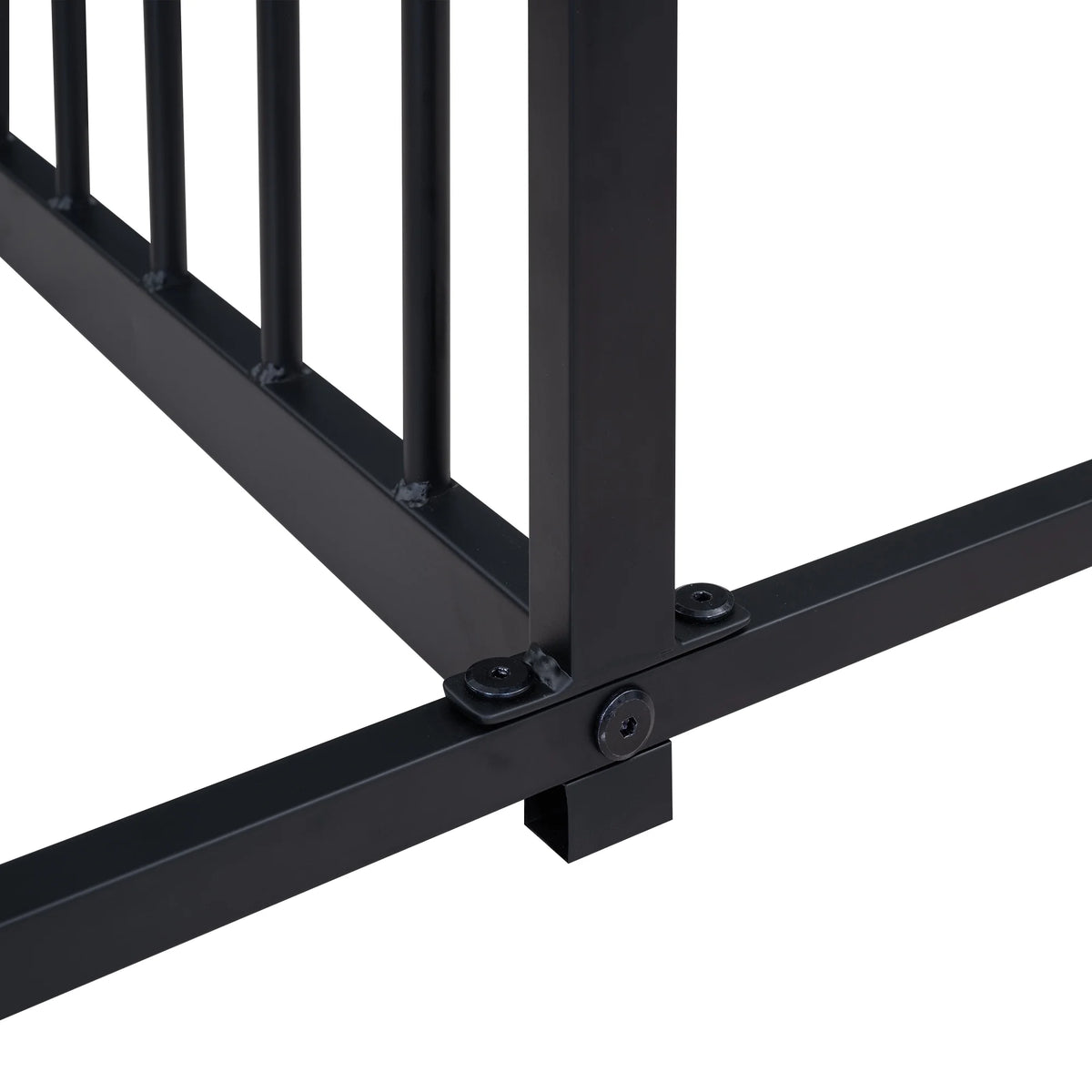 Black Twin Size Metal House Platform Beds Z709